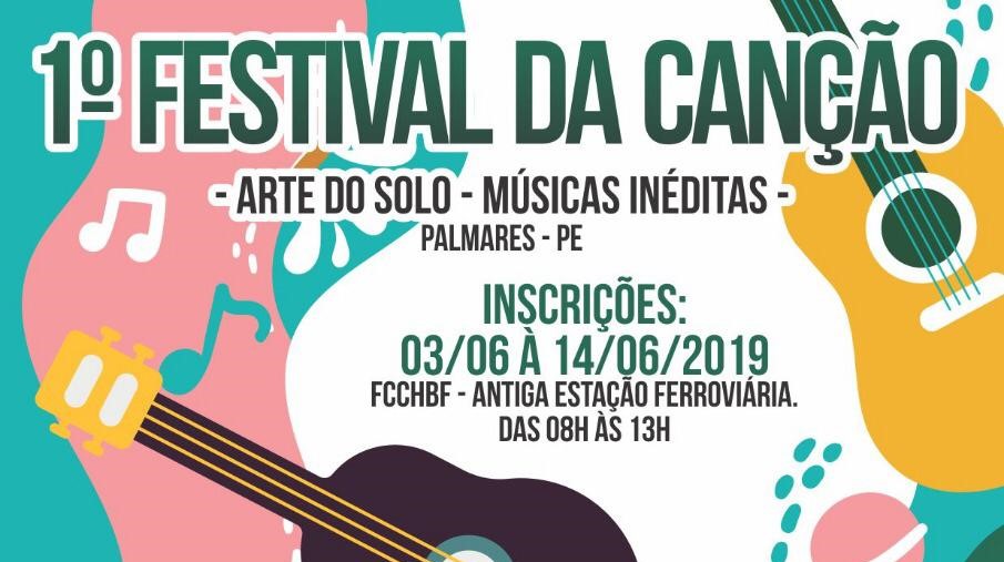 Palmares: Fundação de Cultura vai promover o 1º Festival da Canção.