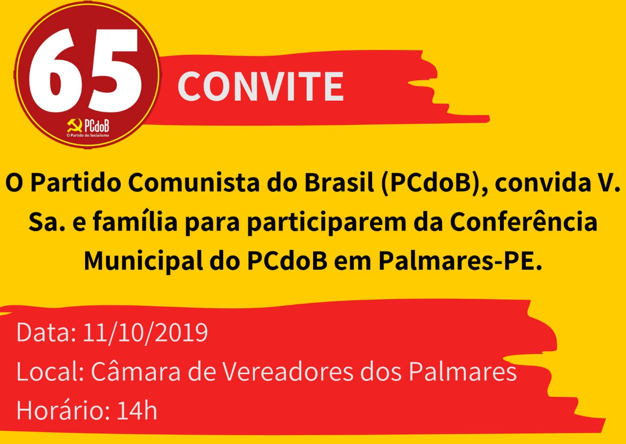 PCdoB realiza Conferência Hoje em Palmares