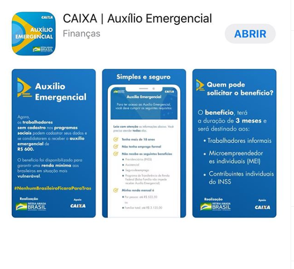 Caixa lança site e aplicativo para solicitar auxílio emergencial de R$ 600