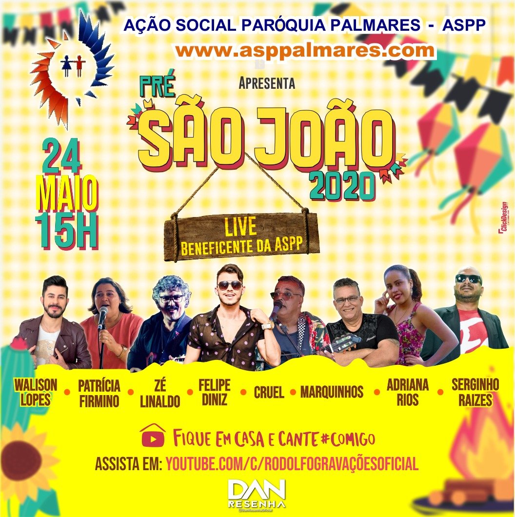 ASPP promoverá “Live Beneficente” com a participação de Artistas Palmarenses