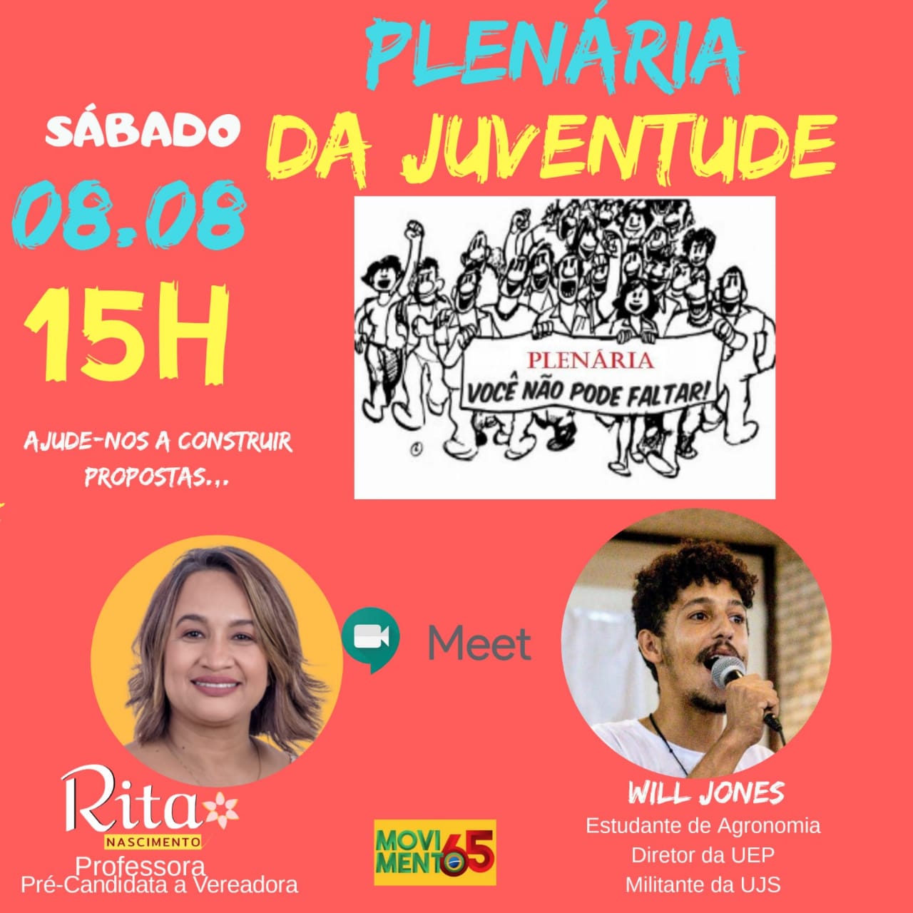 Rita Nascimento realiza Plenária Virtual com a Juventude