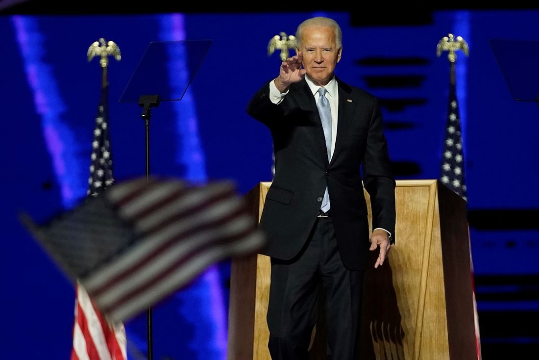 Biden agradece “vitória convincente” em discurso por união nos Estados Unidos